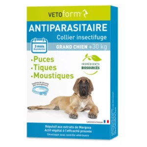 6019 vetoform antiparasitaire insectifuge grand chien 25 kg 2x