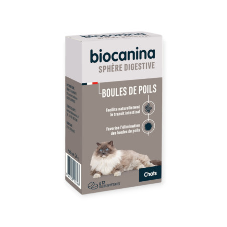 Boules de poils - 20 jellies appétentes- Chat - BIOCANINA 1 biocanina boules de poils boite de 12 jellies appetentes