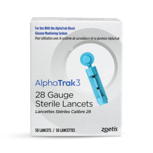alphatrak 3 lancettes steriles calibre 28 x50