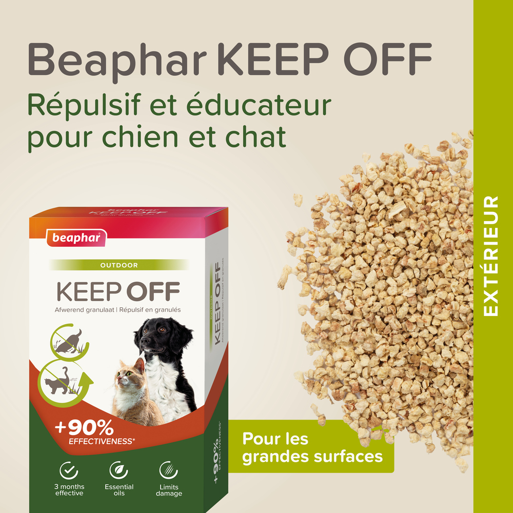 KEEP OFF - Répulsif en granulés OUTDOOR pour chiens et chats, 2x200 g - BEAPHAR 2 1000533 Ecommerce REPELLENT Granulates FR 2025 02