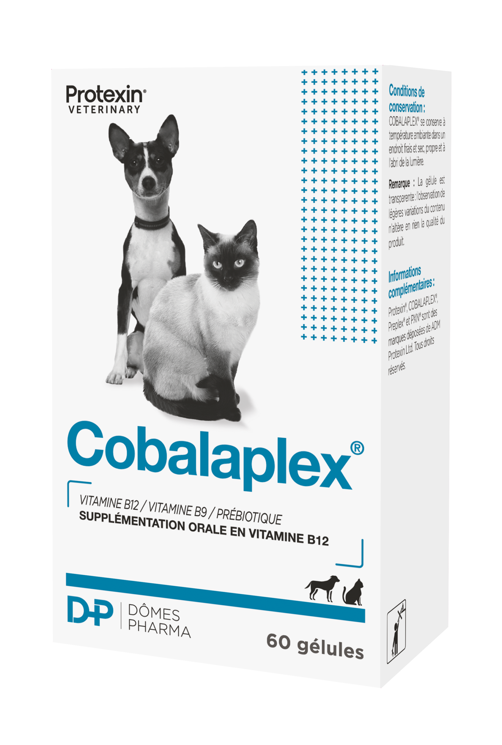 Cobalaplex - Supplémentation en vitamines B12 et B9 chez le chien et le chat, 60 Gélules - TVM 1 68a57d3156b21 DPFR COBALAPLEX 68a57d3156c3e