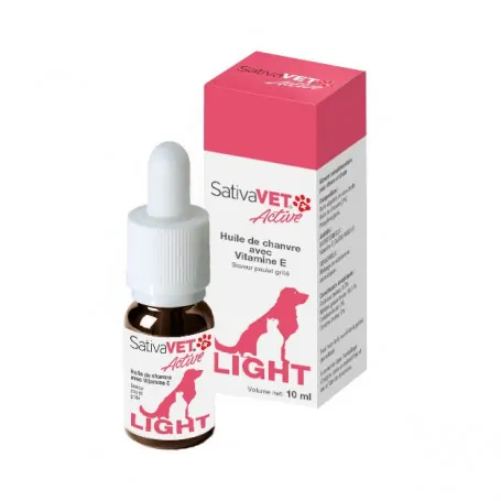 SATIVAVET ACTIVE - Confort, Bien-être, Chat, Chien 10ml - TVM 1 sativavet active light