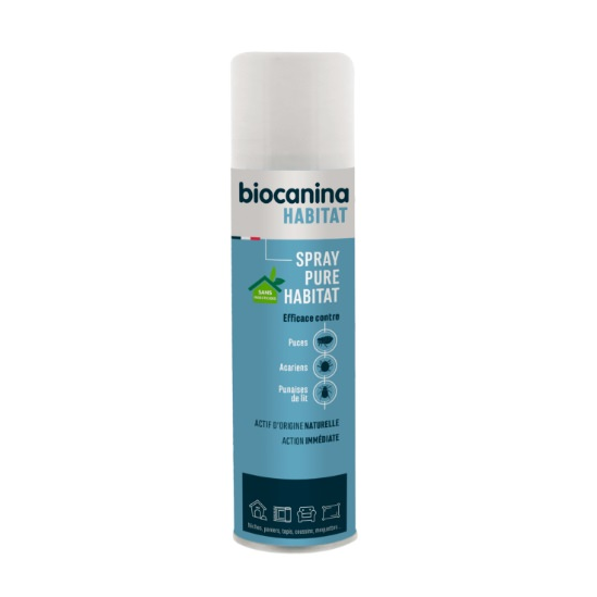 PURE HABITAT- Spray Antiparasitaire 200ml ,Puces, Acariens, Punaises de Lit - BIOCANINA 1 spray pure habitat fl 200ml