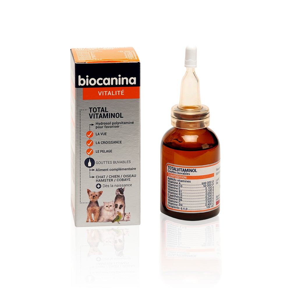 TOTAL VITAMINOL ADVANCED - Croissance, lactation, gestation, récupération, baisse de forme , 25ml - BIOCANINA 1 231
